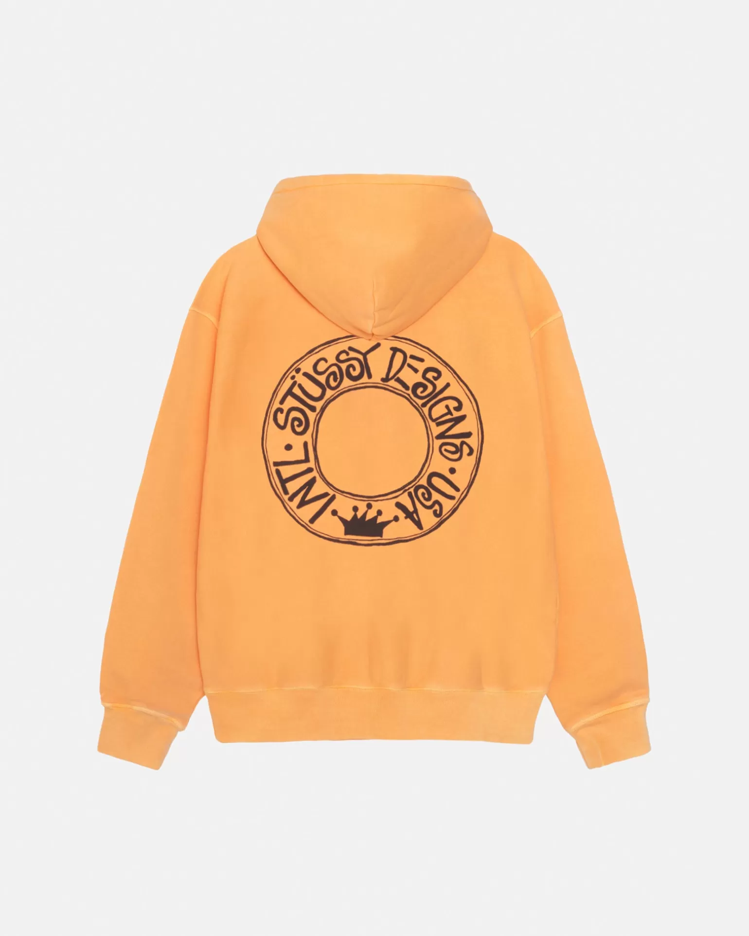 Cheap Stüssy BUANA ZIP HOODIE PIGMENT DYED Orange