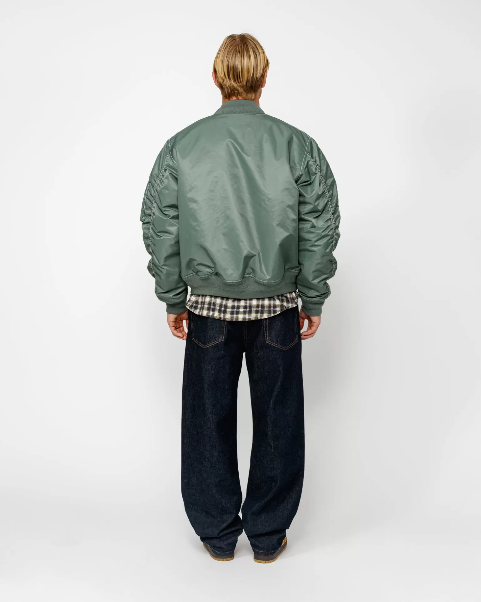 Cheap Stüssy BUILT REVERSIBLE BOMBER JACKET Green