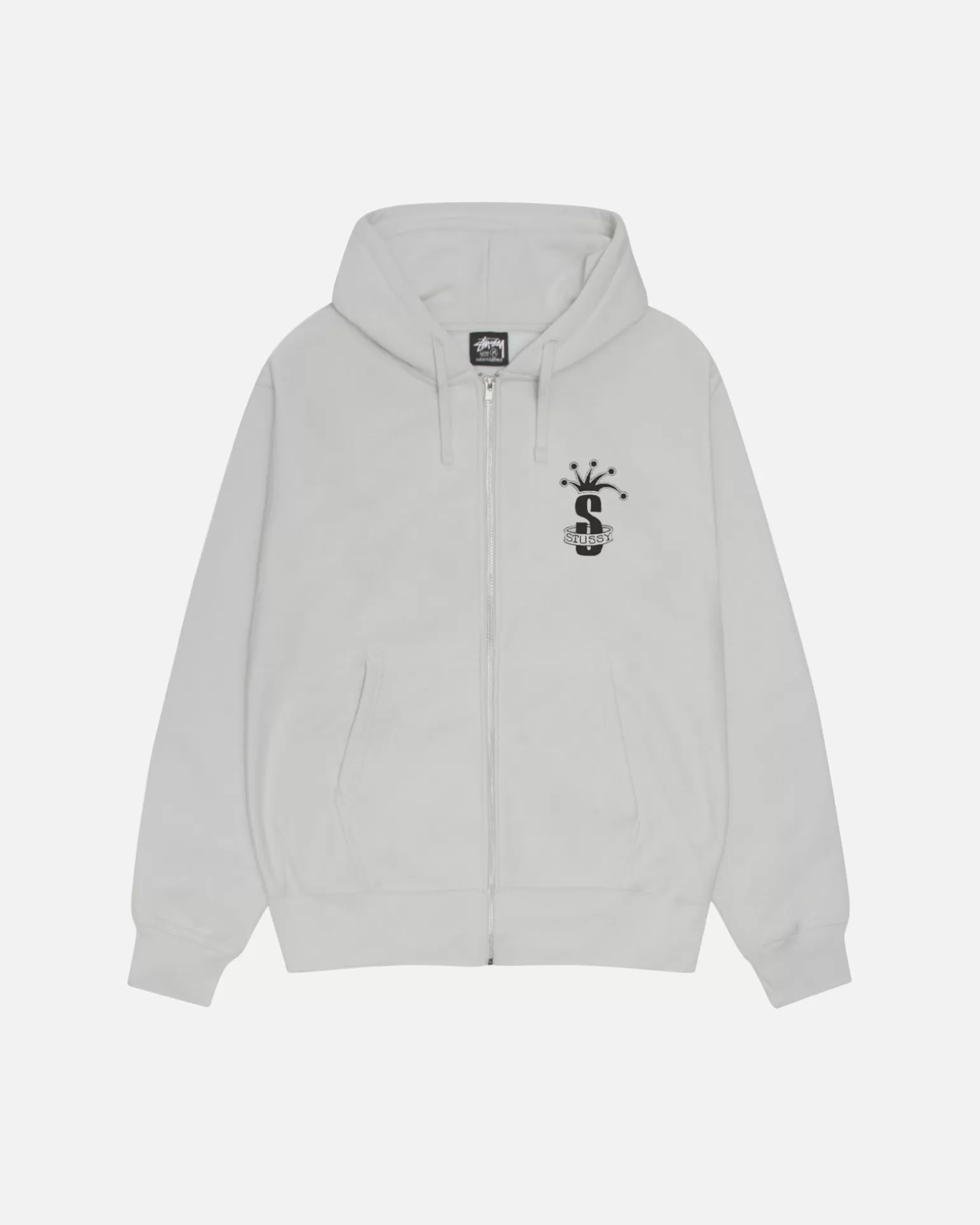 Best Stüssy CROWN BAND ZIP HOODIE Fog