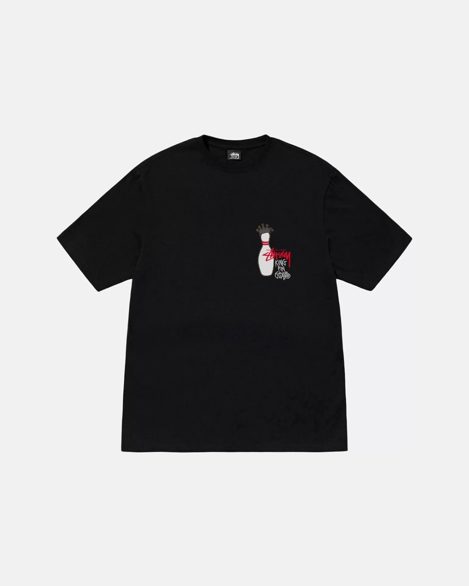 Shop Stüssy KINGPIN TEE PIGMENT DYED Black