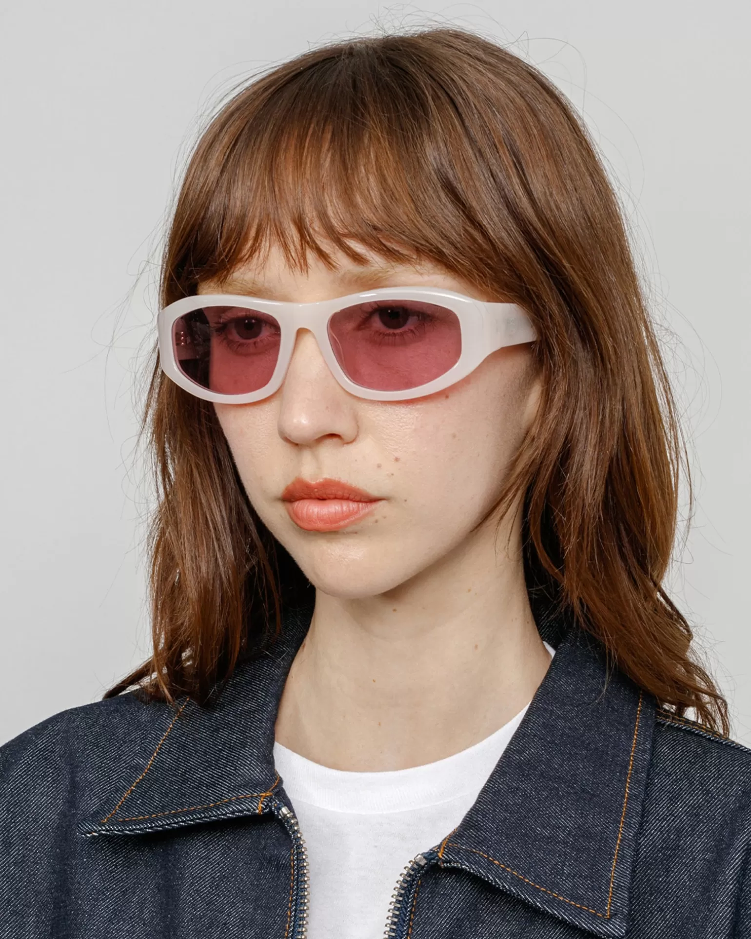 Sale Stüssy LANDON SUNGLASSES Cream / Pink Lens