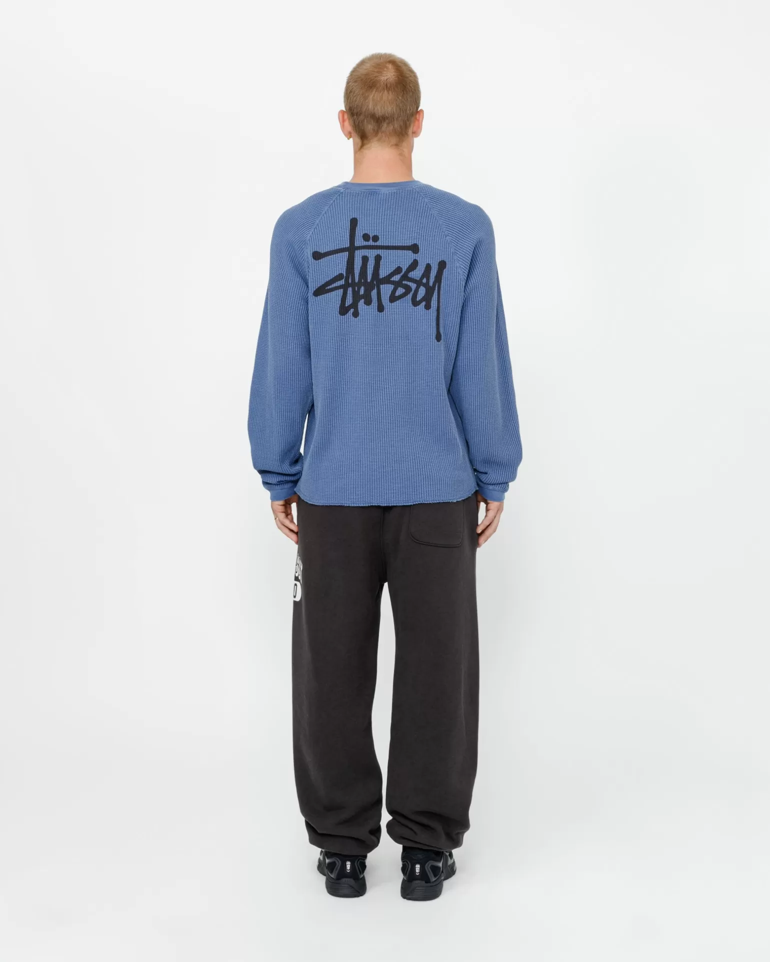 Hot Stüssy RAGLAN THERMAL LS CREW Blue