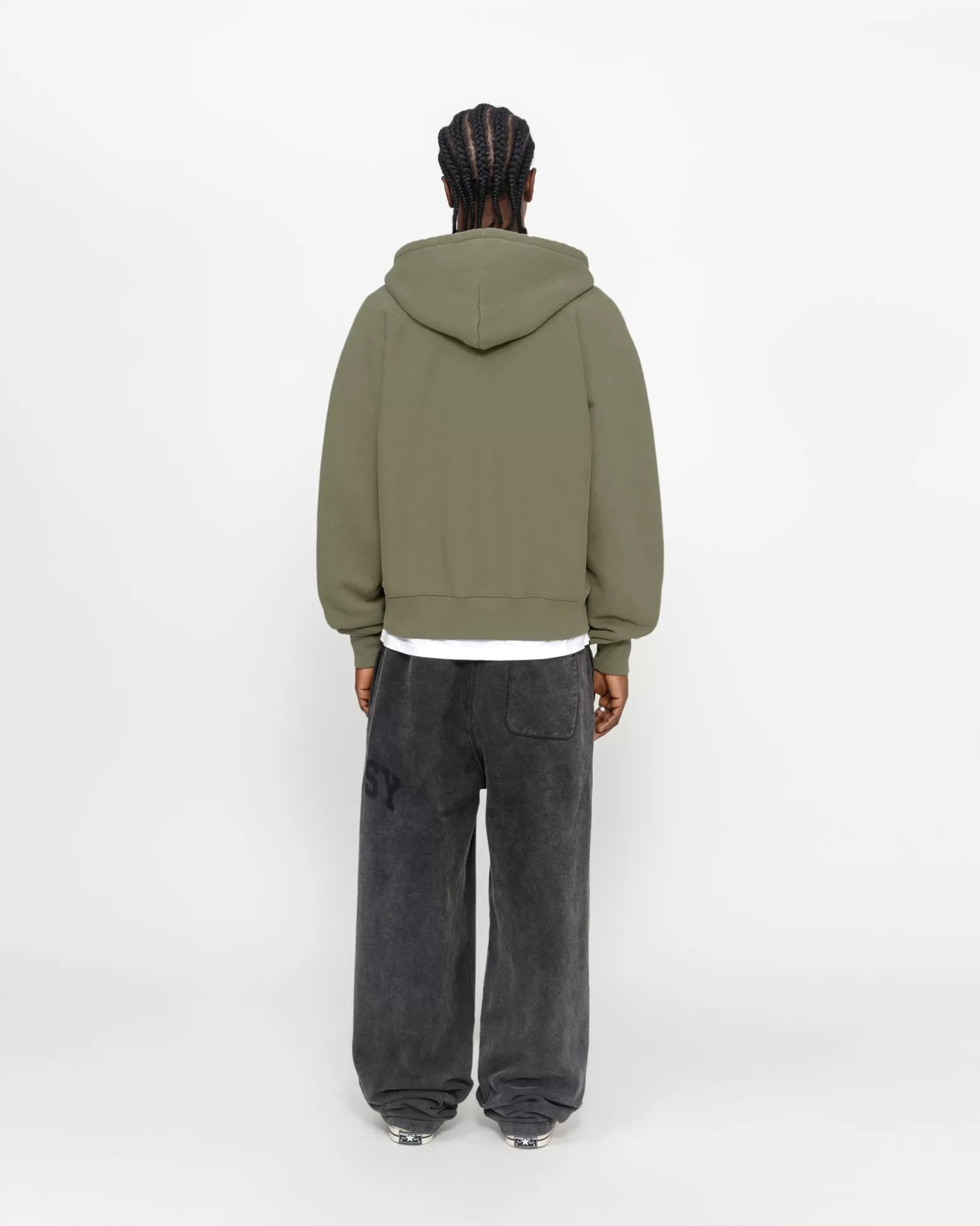 Best Stüssy RAGLAN ZIP HOODIE Olive