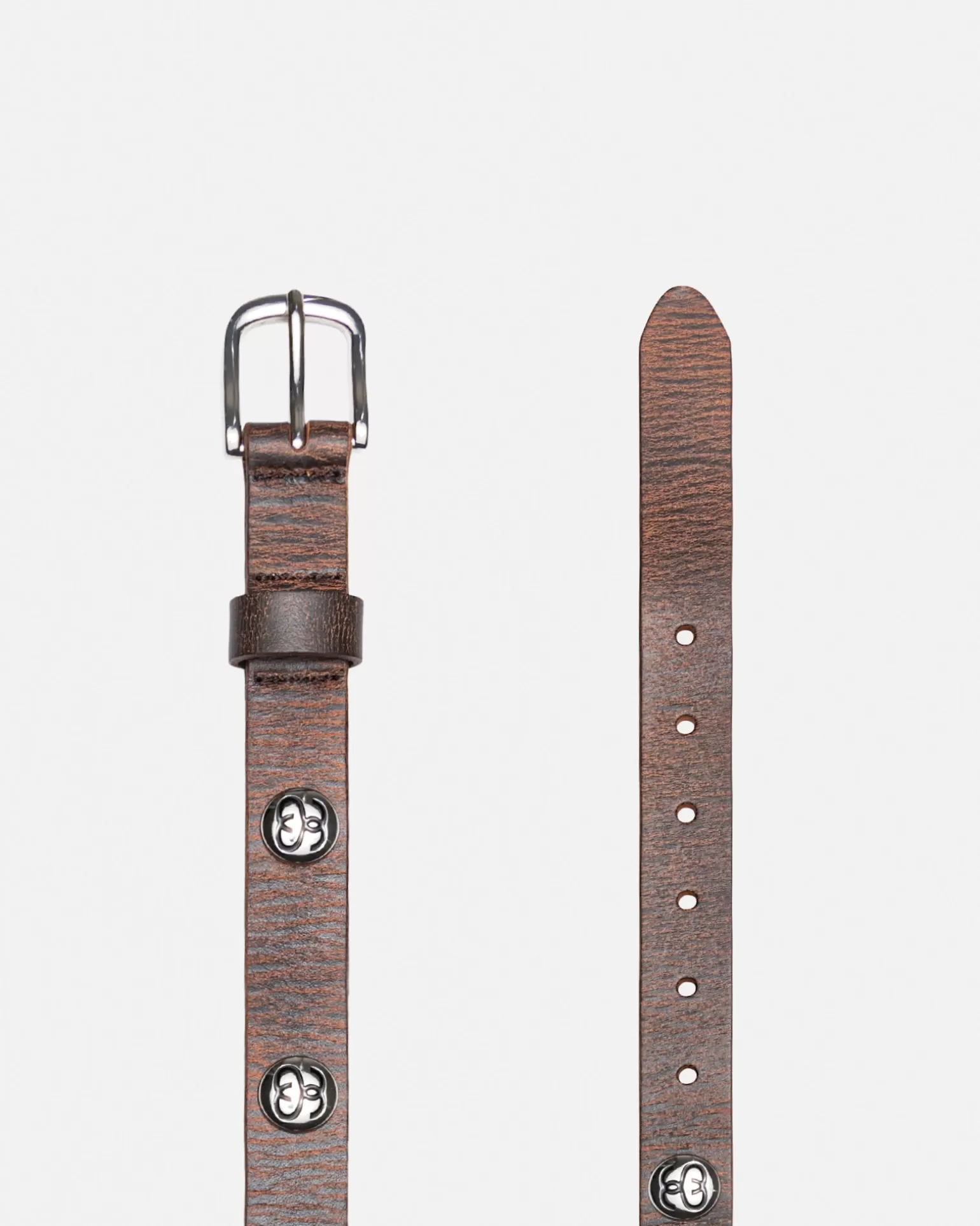 Cheap Stüssy SS-LINK STUDDED BELT Distressed Brown