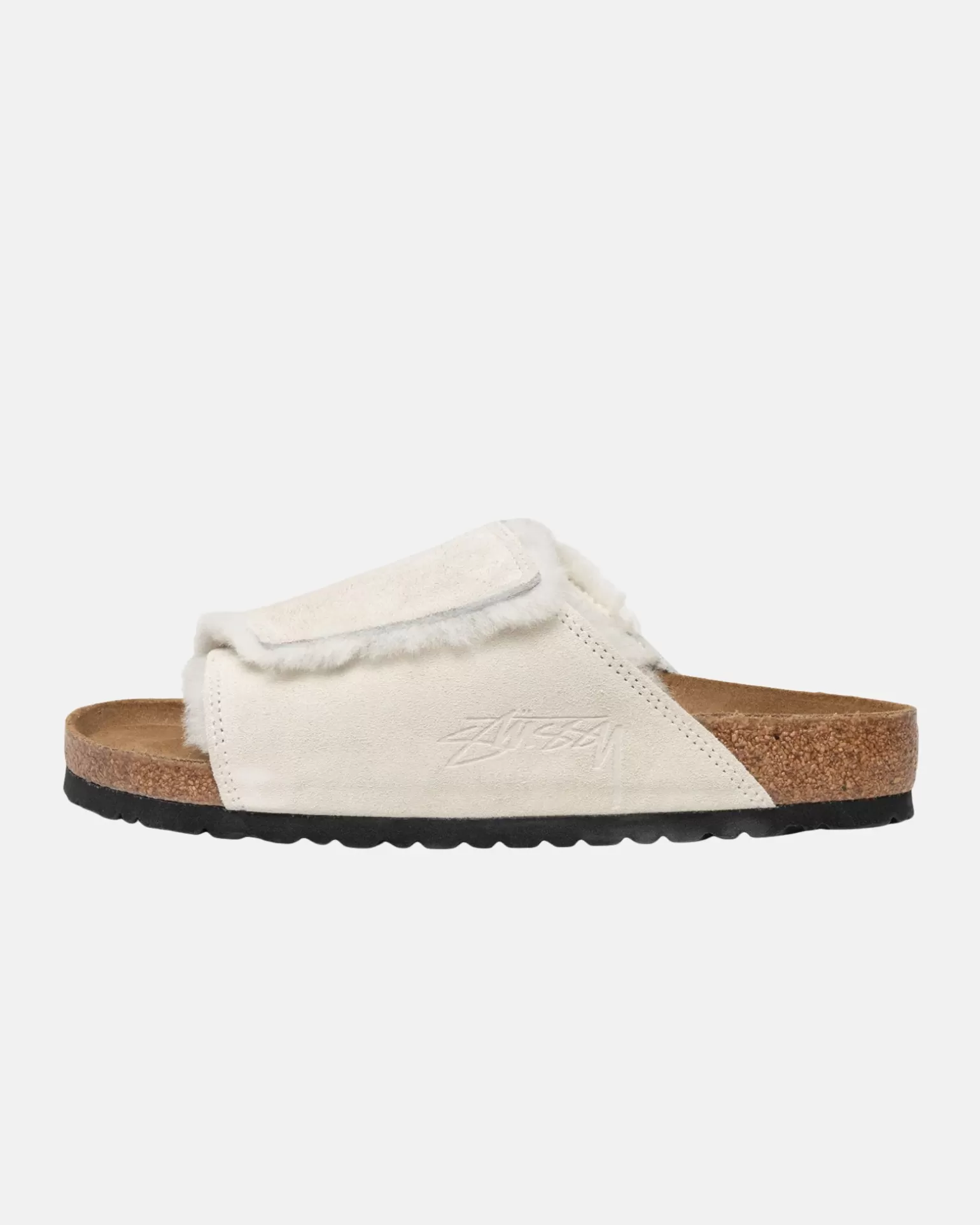 Fashion Stüssy STÜSSY & BIRKENSTOCK SOLANA SHEARLING SLIDE Bone