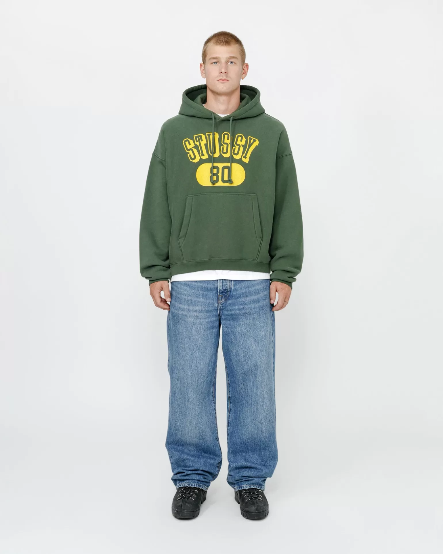 Store Stüssy STUSSY 80 RELAXED HOODIE Pine