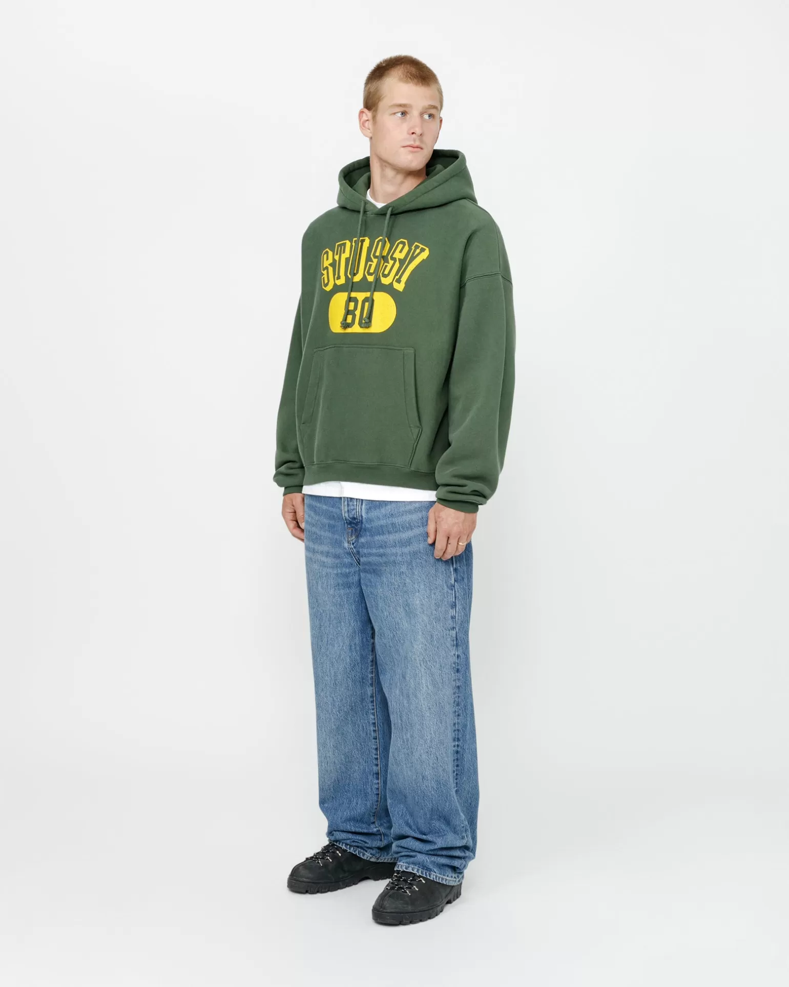 Store Stüssy STUSSY 80 RELAXED HOODIE Pine