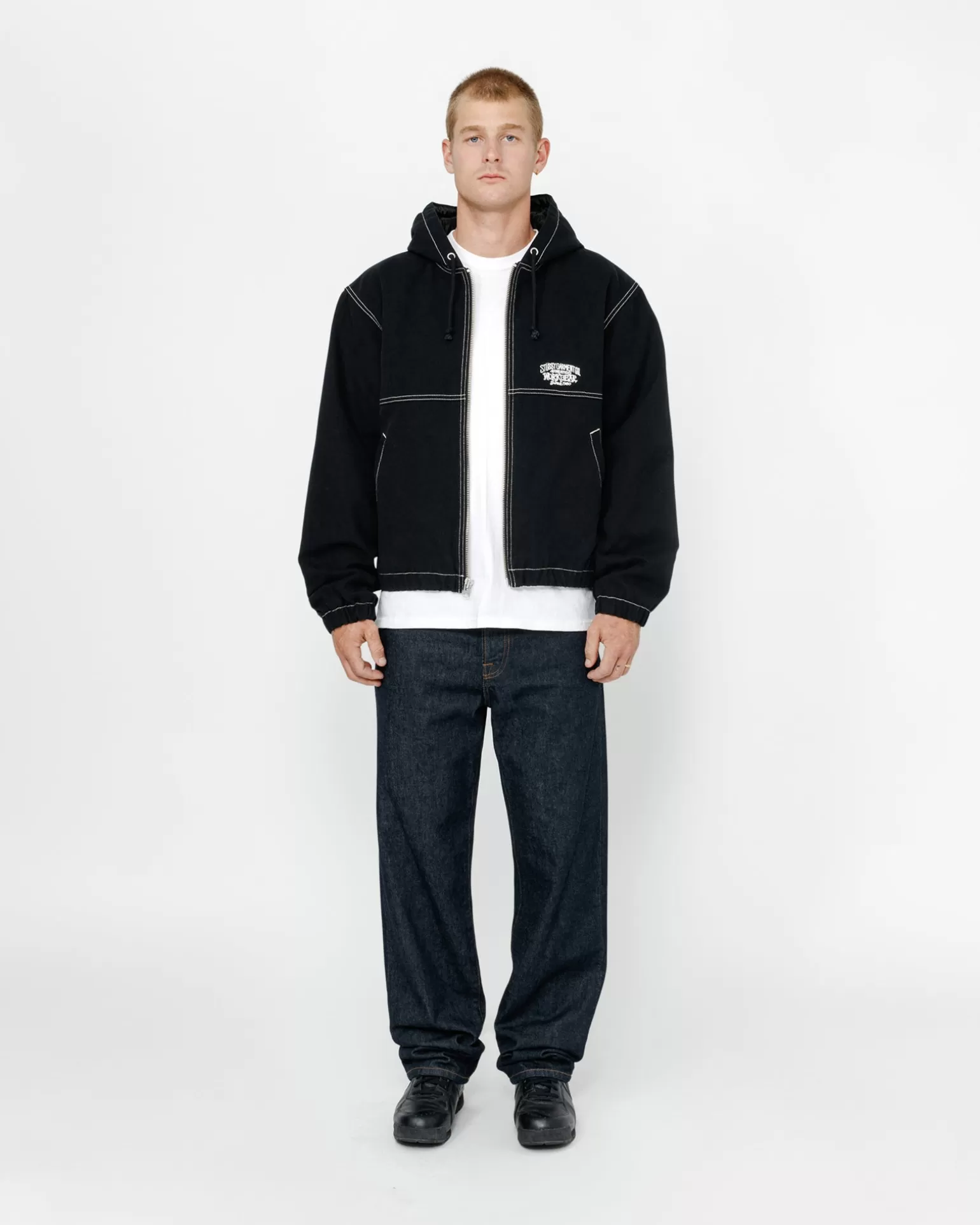 Fashion Stüssy WORK JACKET CONTRAST STITCH Black